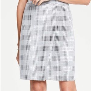 Ann Taylor Plaid Wrap Front Skirt